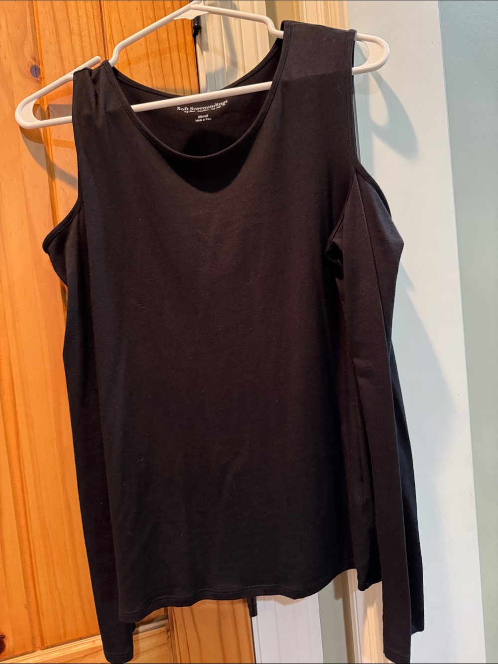 Soft Surroundings Black Cold-Shoulder Tank